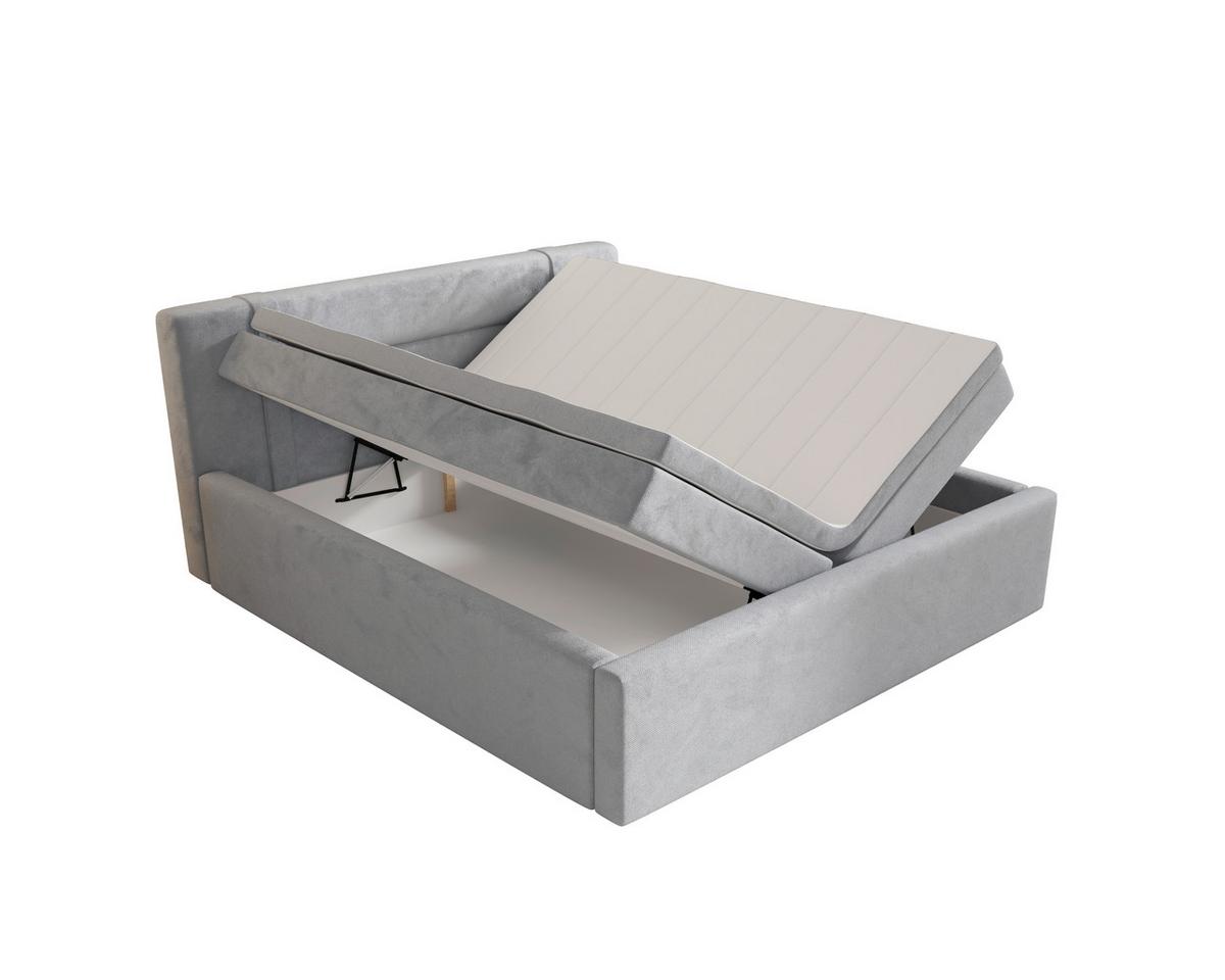 Boxbett Zako 2 Grau LF: 180x200cm - Grau, MODERN, Textil (180/200cm) - MID.YOU
