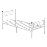 Metallbett LxF: ca. 90x190 cm Weiß - Weiß, ROMANTIK / LANDHAUS, Metall (90/190cm) - Boxxx