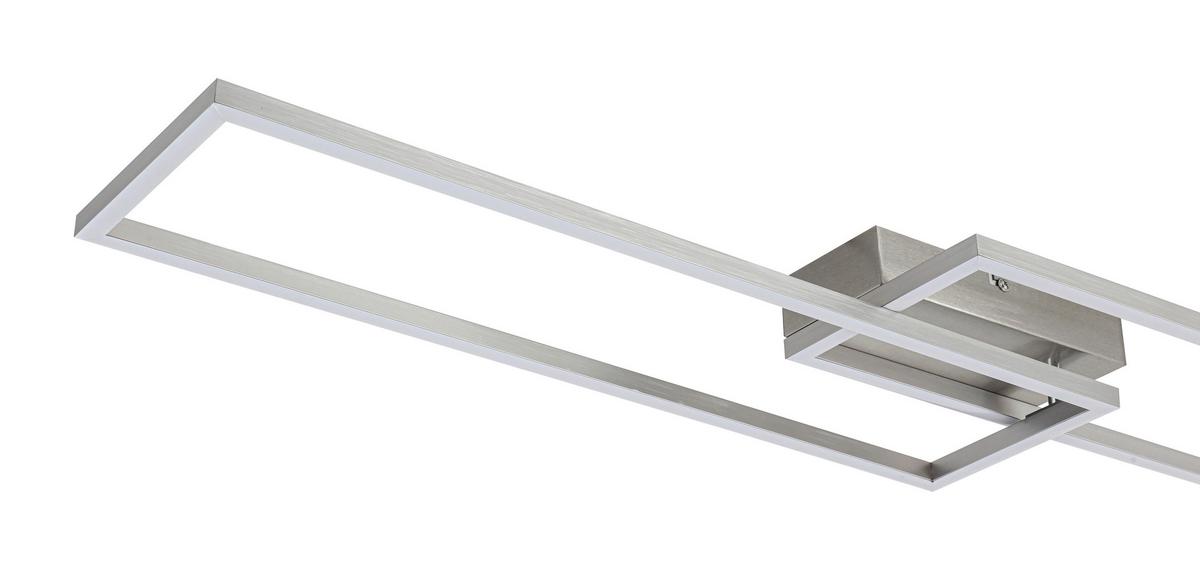 Led-deckenleuchte Suna - Alufarben/Nickelfarben, MODERN, Kunststoff/Metall (93/22/6,5cm) - Luca Bessoni