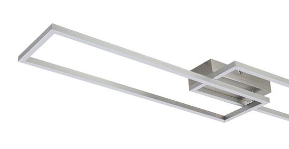 LED-Deckenleuchte Suna - Alufarben/Nickelfarben, MODERN, Kunststoff/Metall (93/22/6,5cm) - Luca Bessoni