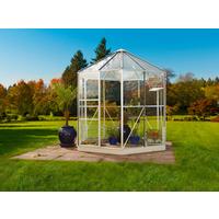 Gewächshausbausatz Hera 4500 4,5 m2 Metall/Glas - Weiß, Basics, Glas/Metall (220,9/263,0/252,8cm)