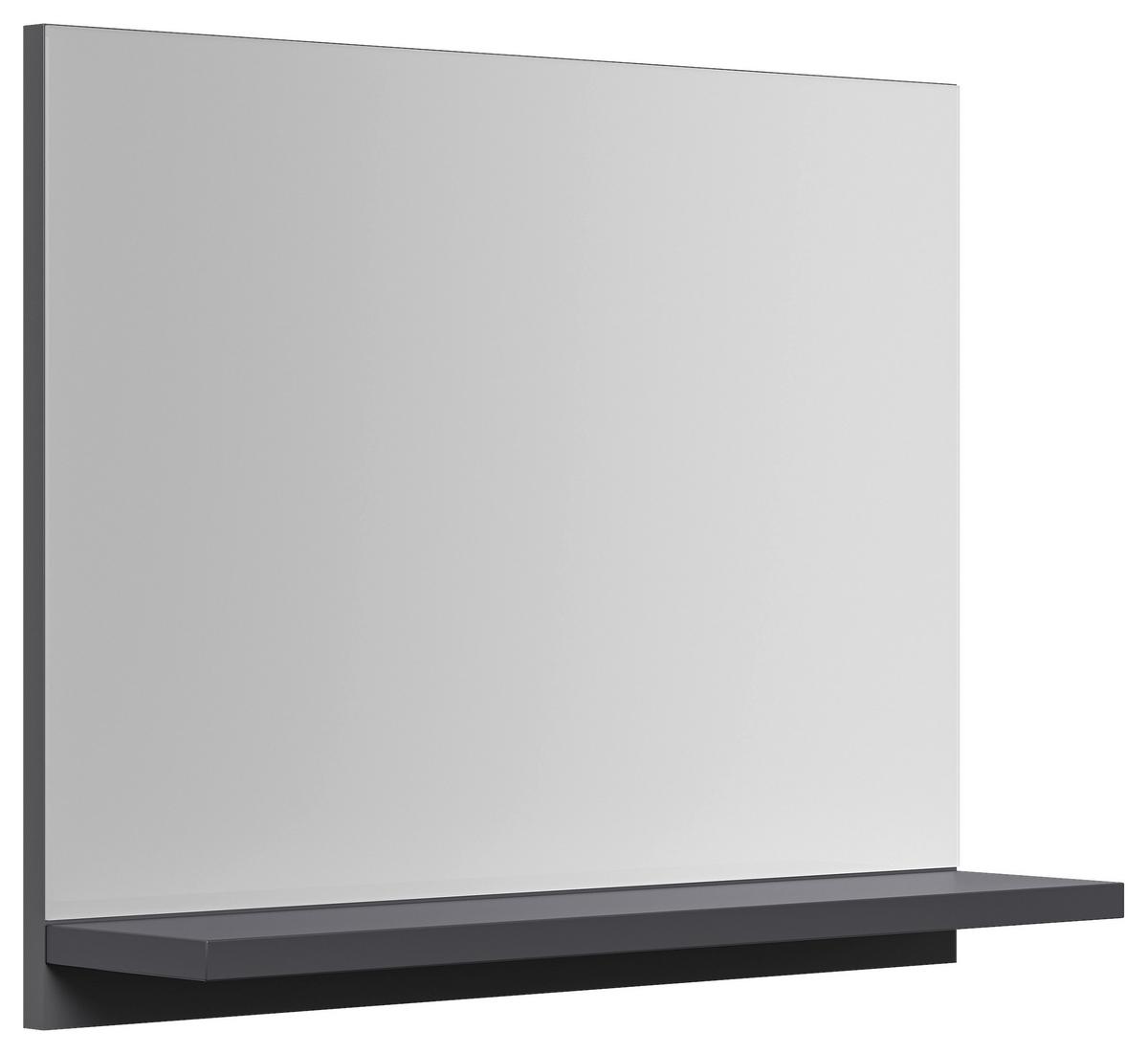 Waschtischkombi Slimline Graphitfarben B: 59,5cm - Graphitfarben/Weiß, Basics, Holzwerkstoff/Stein (59,5cm) - MID.YOU