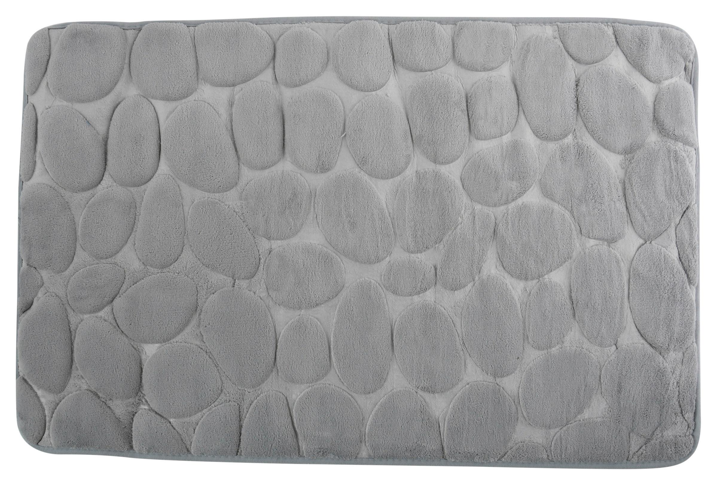 Badteppich Grau 50/80 cm - Grau, KONVENTIONELL (50/80cm) - Spirella