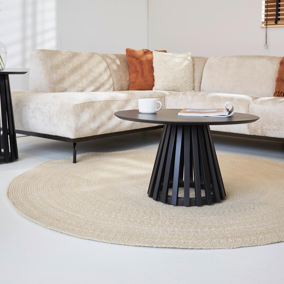 Couchtisch Leon Schwarz, 70 cm - Schwarz, MODERN, Holz/Metall (70/70/41cm) - MID.YOU