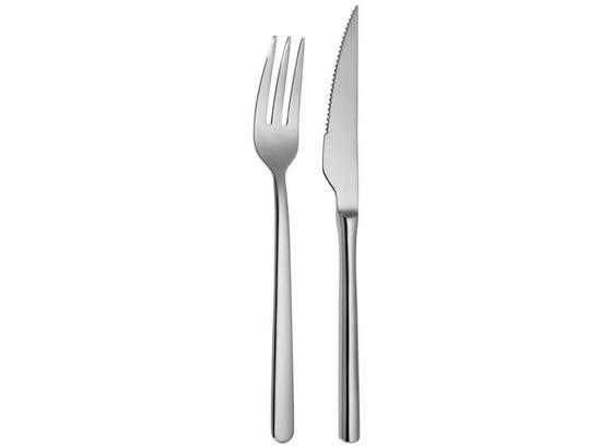 Príbor Na Steaky Beefy, 12-dielny - strieborná, Moderný, kov - Premium Living Príbor Na Steaky Beefy, 12-dielny - strieborná, Moderný, kov - Premium Living