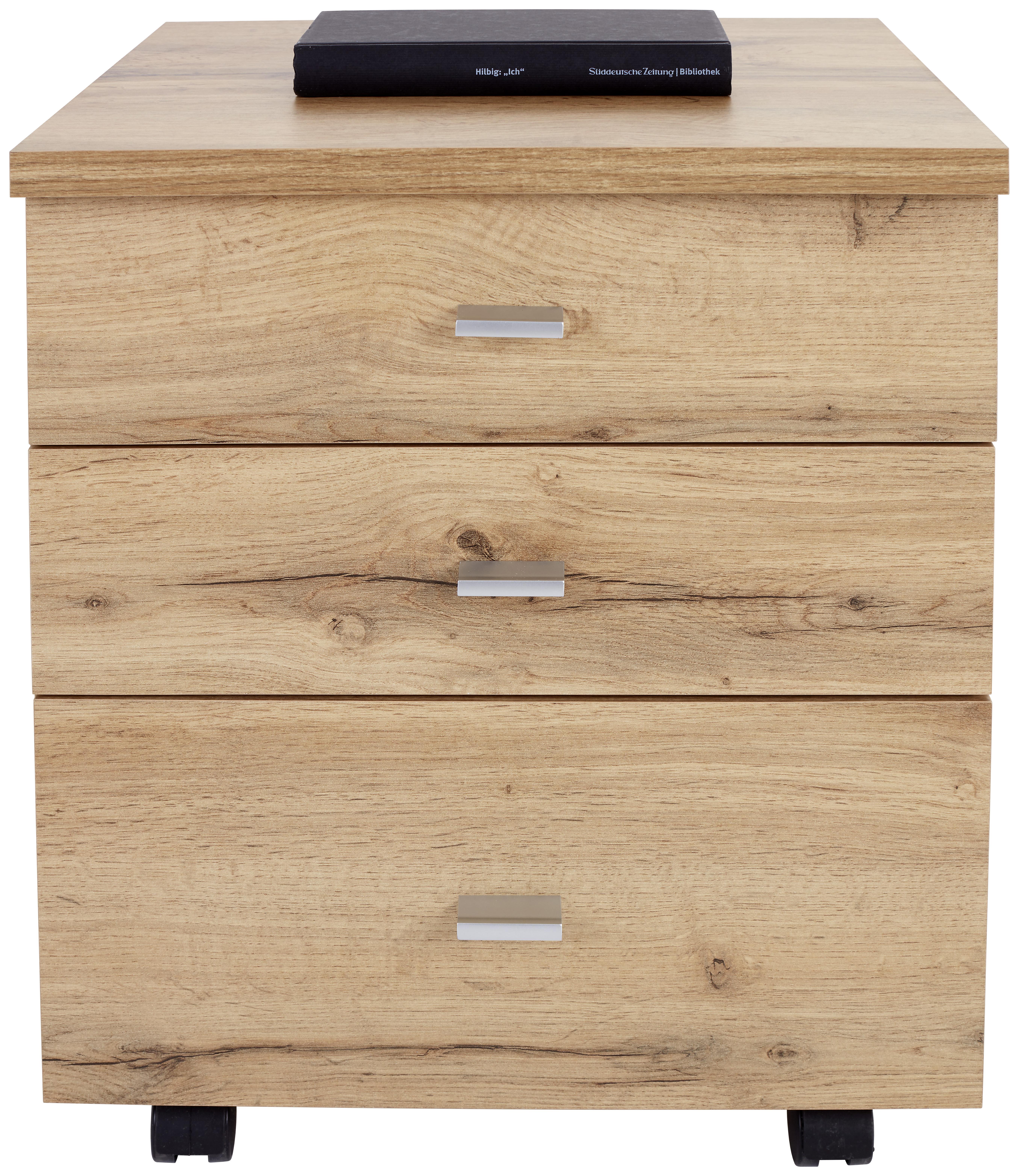Rollcontainer Eiche Dekor 4-You New 43x53x40 Cm - Eichefarben, MODERN, Holz (43/53/40cm)