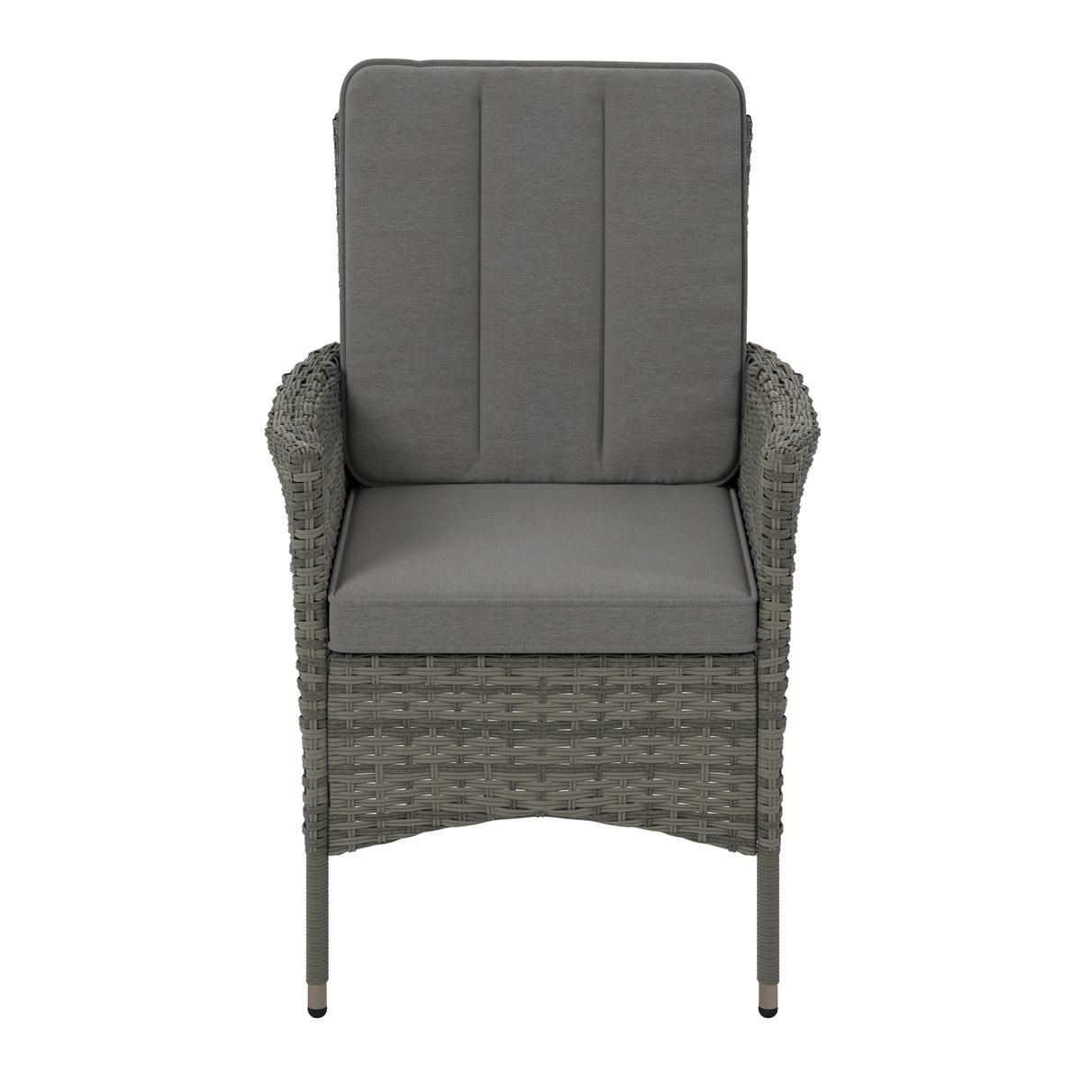 Lounge-garnitúra Verona - szürke, Modern, műanyag/Üveg - Beldano