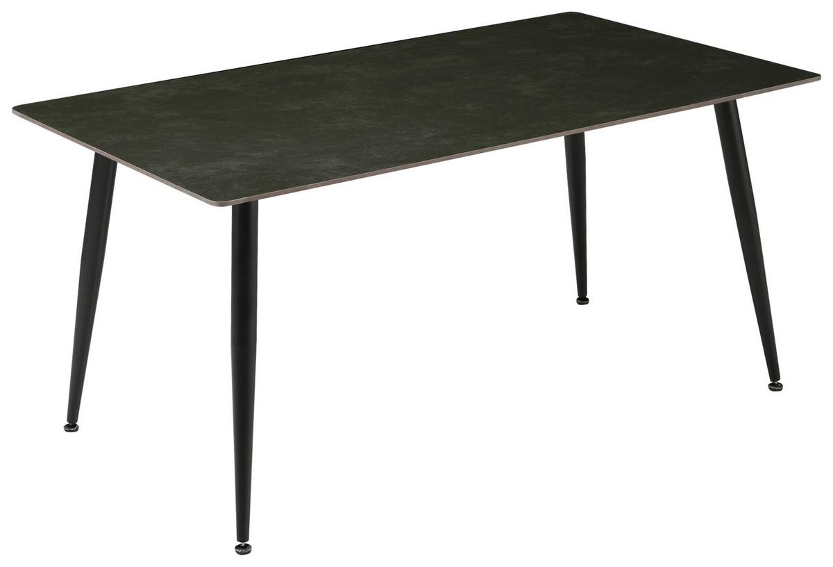 Esstisch Juliette - Dunkelgrau/Schwarz, MODERN, Keramik/Metall (160/90cm) - MID.YOU