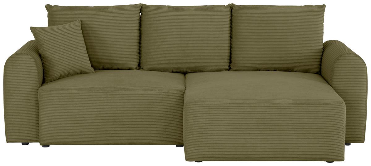 Ecksofa Joni Olivgrün S: 250 cm - Olivgrün, Design, Textil (250/151cm) - MID.YOU