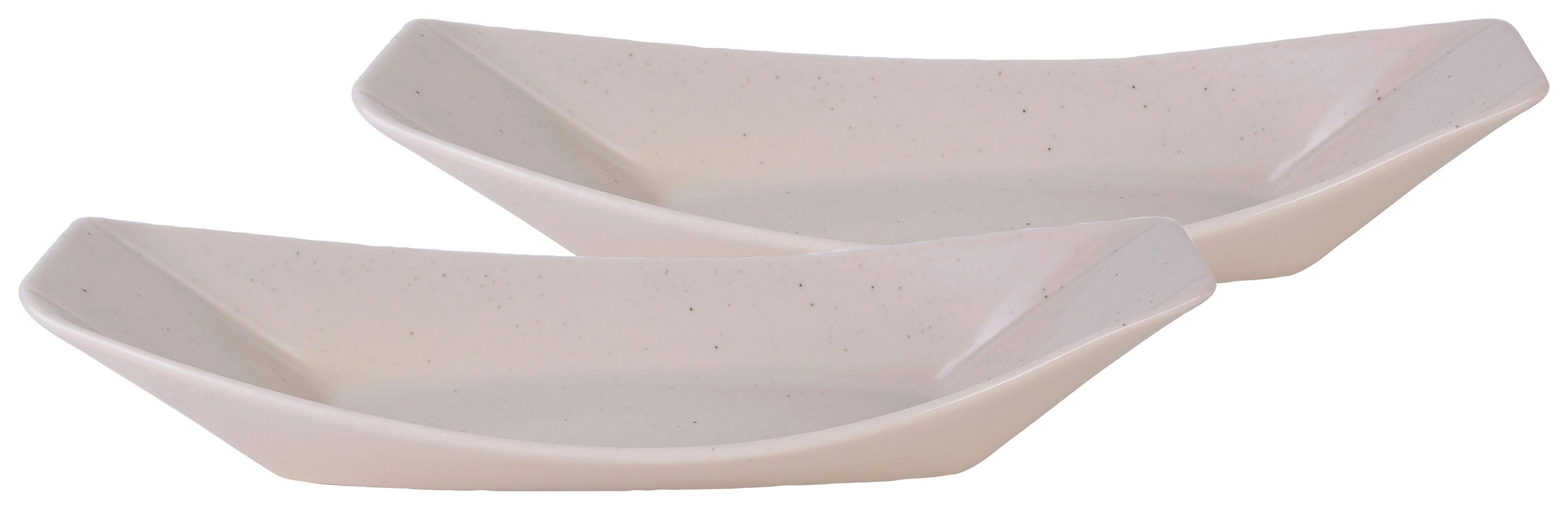 Schüsselset Keramik Creme 2--Teilig. BxH: 31x12 cm - Creme, Basics, Keramik (31/12cm) - Creatable