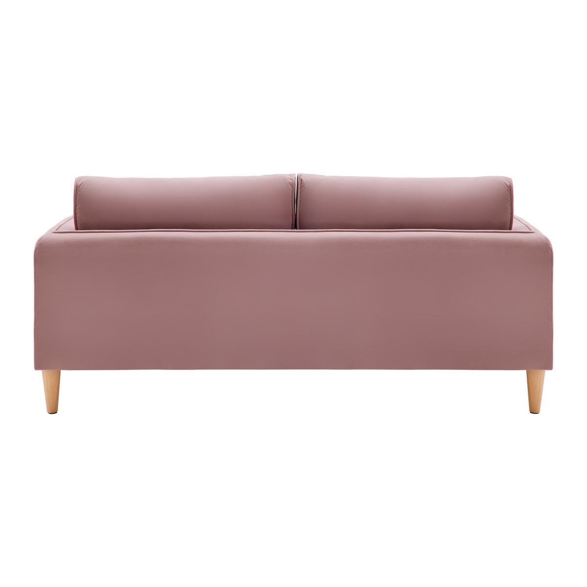Pohovka LIVIA ružová - prírodná farba/ružová, Modern, drevo/textil (176/78/76cm) - Bessagi Home