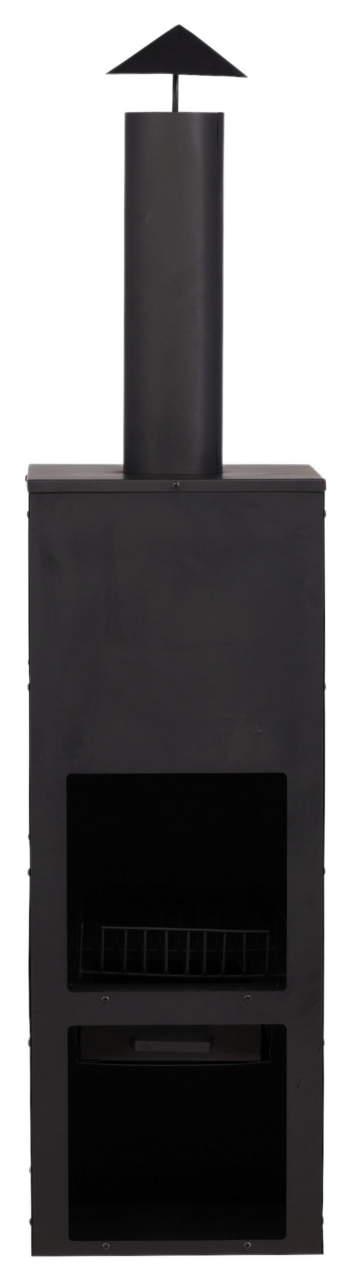 Feuerstelle Makarima - Schwarz, KONVENTIONELL, Metall (45/199/45cm) - Gardenson