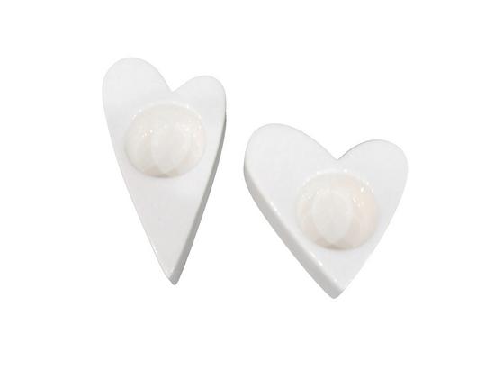 Držiak Na Čajové Sviečky Lea - biela, Romantický / Vidiecky, keramika (13,3/7,4/3,1cm) Držiak Na Čajové Sviečky Lea - biela, Romantický / Vidiecky, keramika (13,3/7,4/3,1cm)