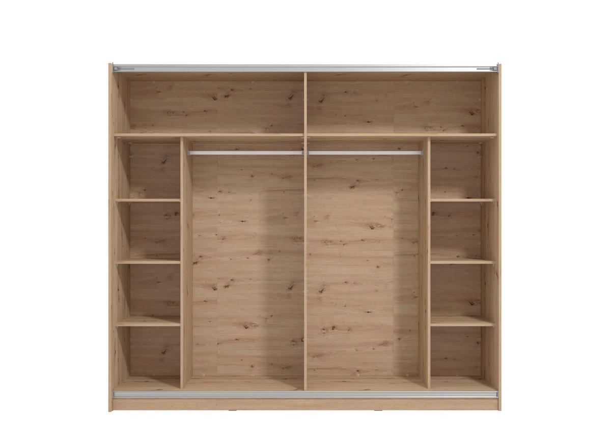 Tolóajtós Szekrény Sierra 236/210 Cm - Artisan tölgy, Basics, faalapú anyag (236,5/210/62,5cm)