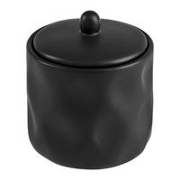 SVÍČKA V NÁDOBCE MAJA - černá/krémová, Konvenční, přírodní materiály/keramika (9/9/11cm) - Modern Living