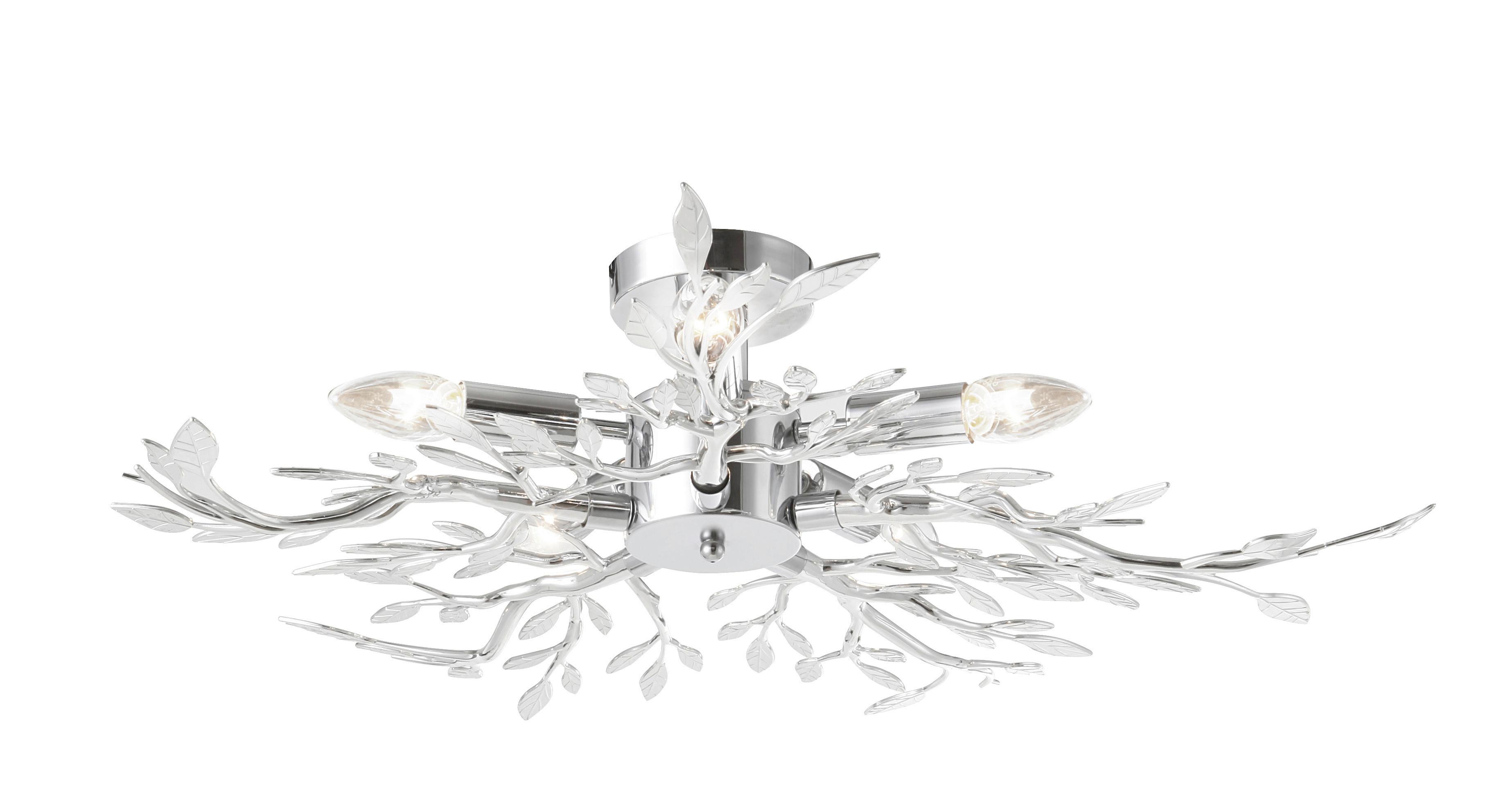 Deckenleuchte 68541-5 - Chromfarben, KONVENTIONELL, Kunststoff/Metall (71/16cm) - Globo