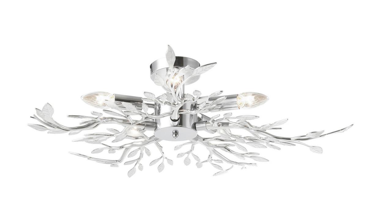 Deckenleuchte 68541-5 - Chromfarben, KONVENTIONELL, Kunststoff/Metall (71/16cm) - Globo