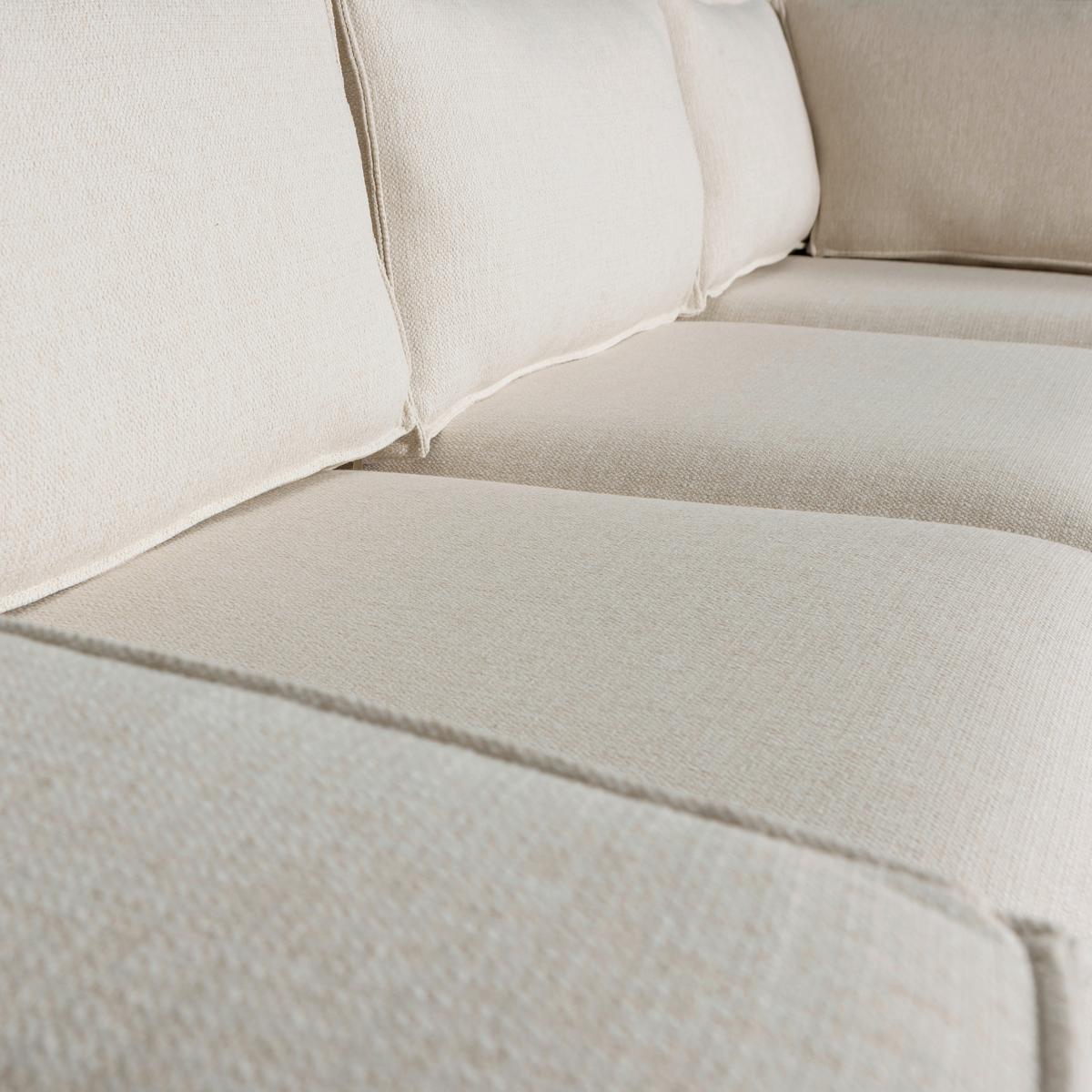 Ecksofa Thomas Naturfarben S:283x197cm - Schwarz/Naturfarben, Design, Textil (283/197cm) - Livetastic