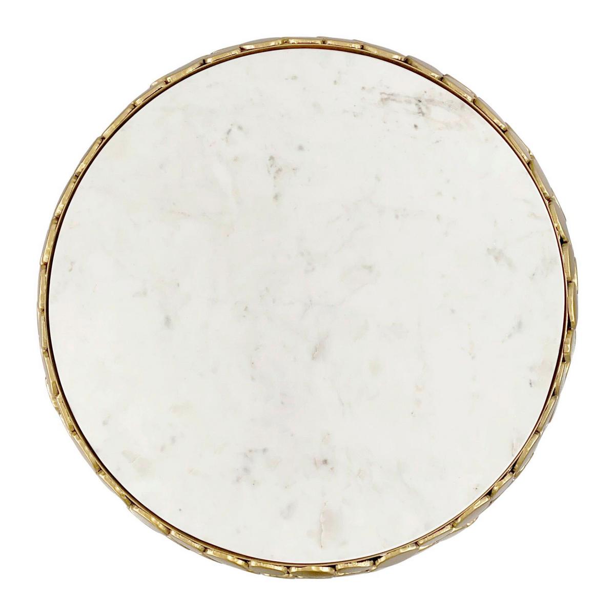 Couchtisch Goldfarben B: 66 cm - Goldfarben, Design, Stein/Metall (66/32/66cm) - Livetastic