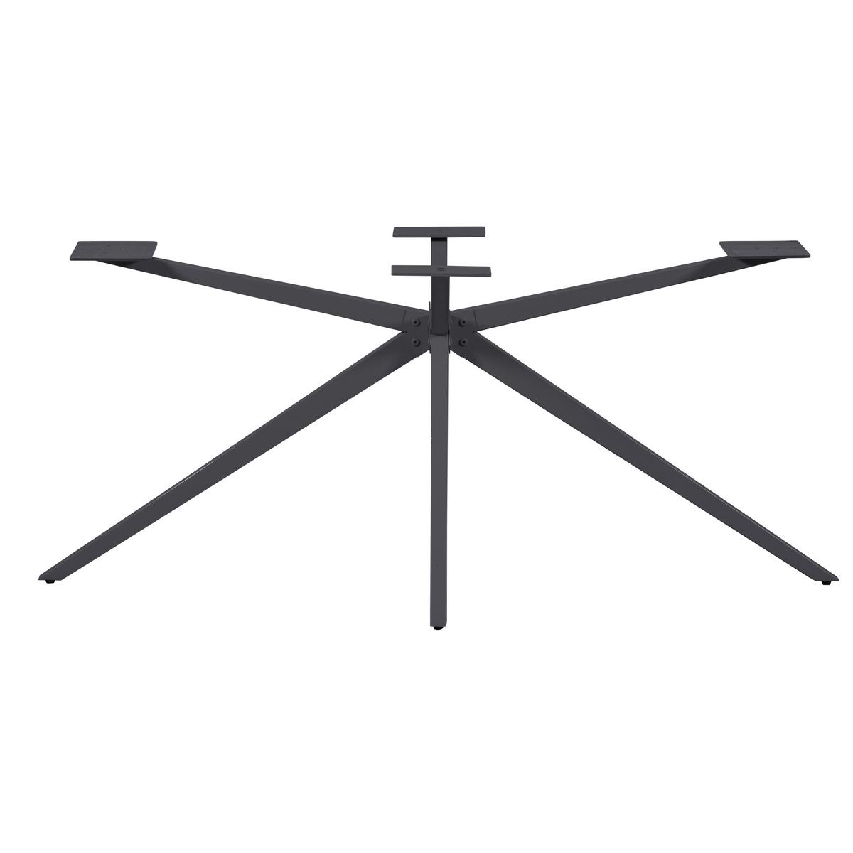 TISCHGESTELL Tablo Schwarz B: 170cm - Schwarz, MODERN, Metall (170/72/80cm) - Livetastic