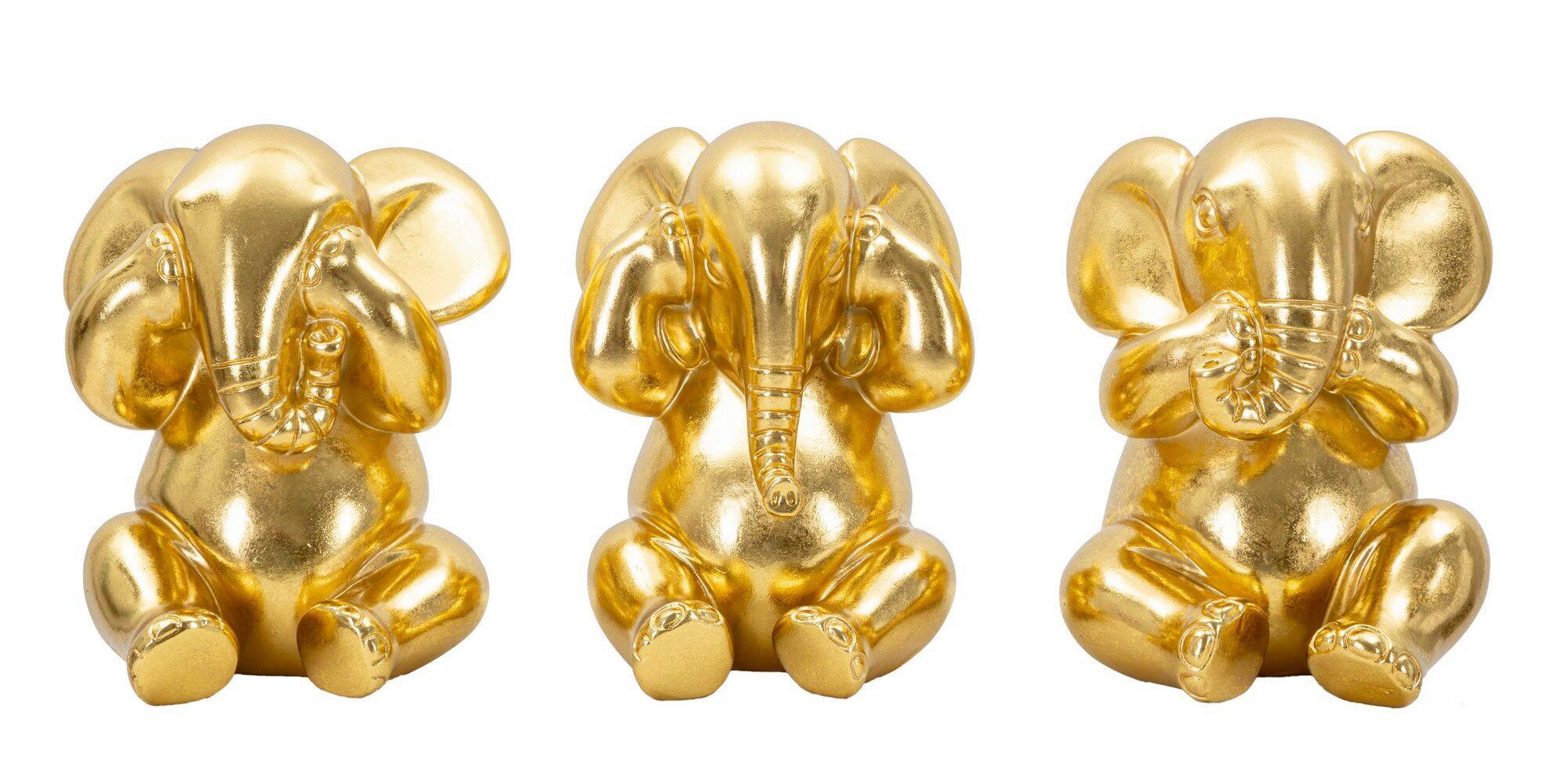 Skulptur Kunststoff, Gold