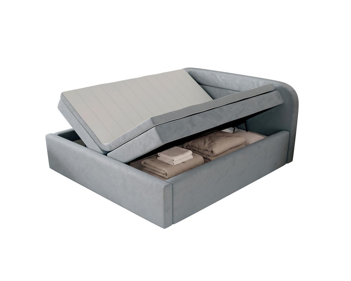 Boxbett Zako 3 Grau LF: 180x200cm - Grau, MODERN, Textil (180/200cm) - MID.YOU