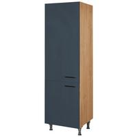 Geschirrschrank Easytouch - Blau/Eichefarben, MODERN, Holzwerkstoff (60/216,6/58cm) - Nobilia