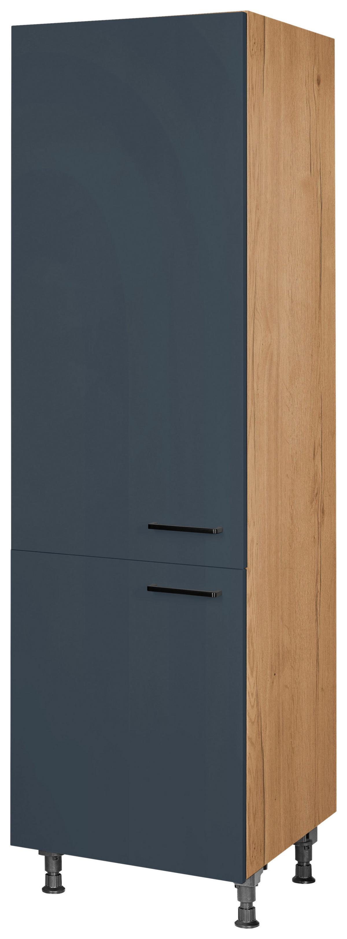 Geschirrschrank Easytouch - Blau/Eichefarben, MODERN, Holzwerkstoff (60/216,6/58cm) - Nobilia