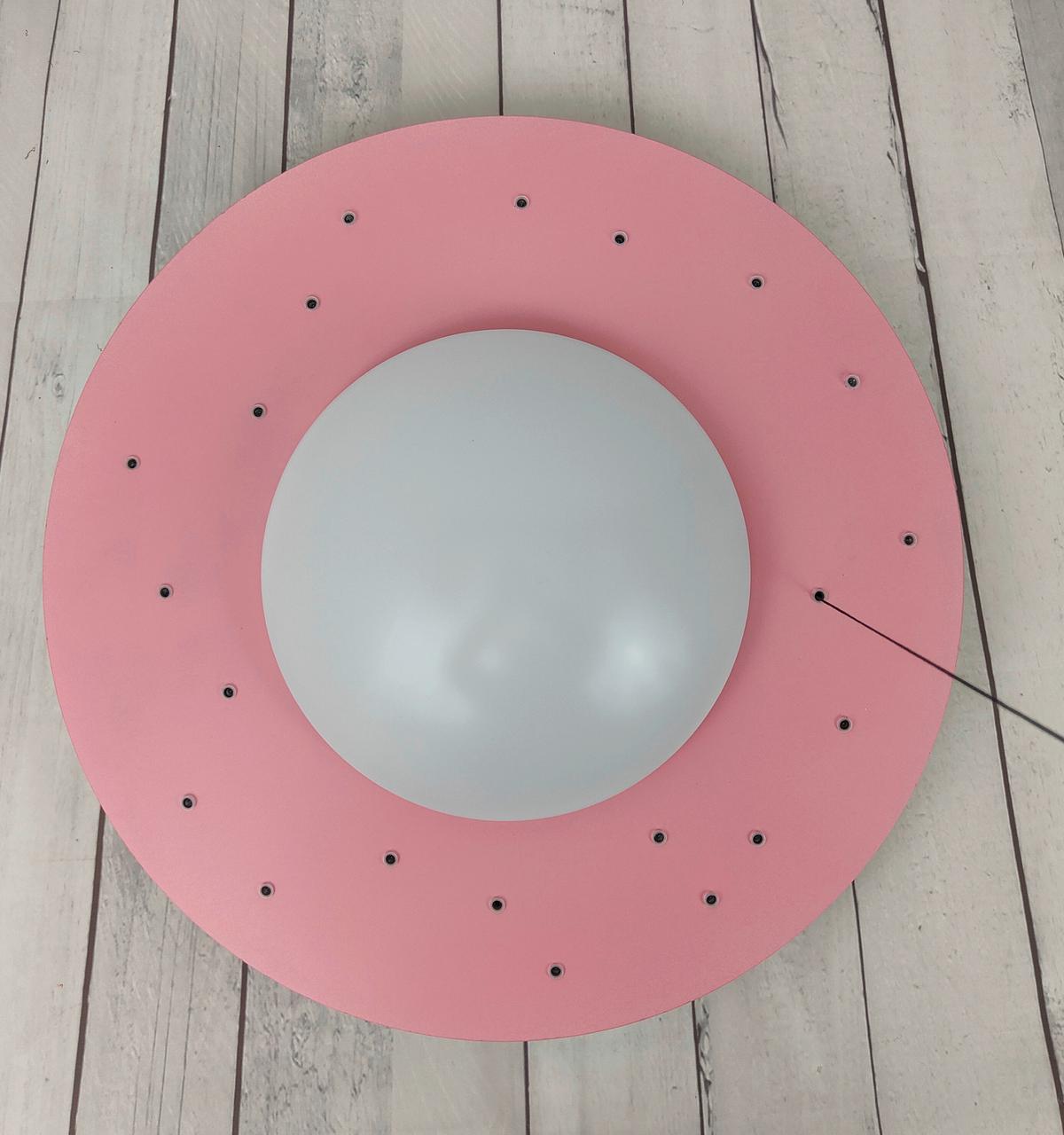 Kinderdeckenleuchte 7007 - Starlight Patellrosé - Rosa/Weiß, Basics, Holzwerkstoff/Kunststoff (54/11cm) - Niermann