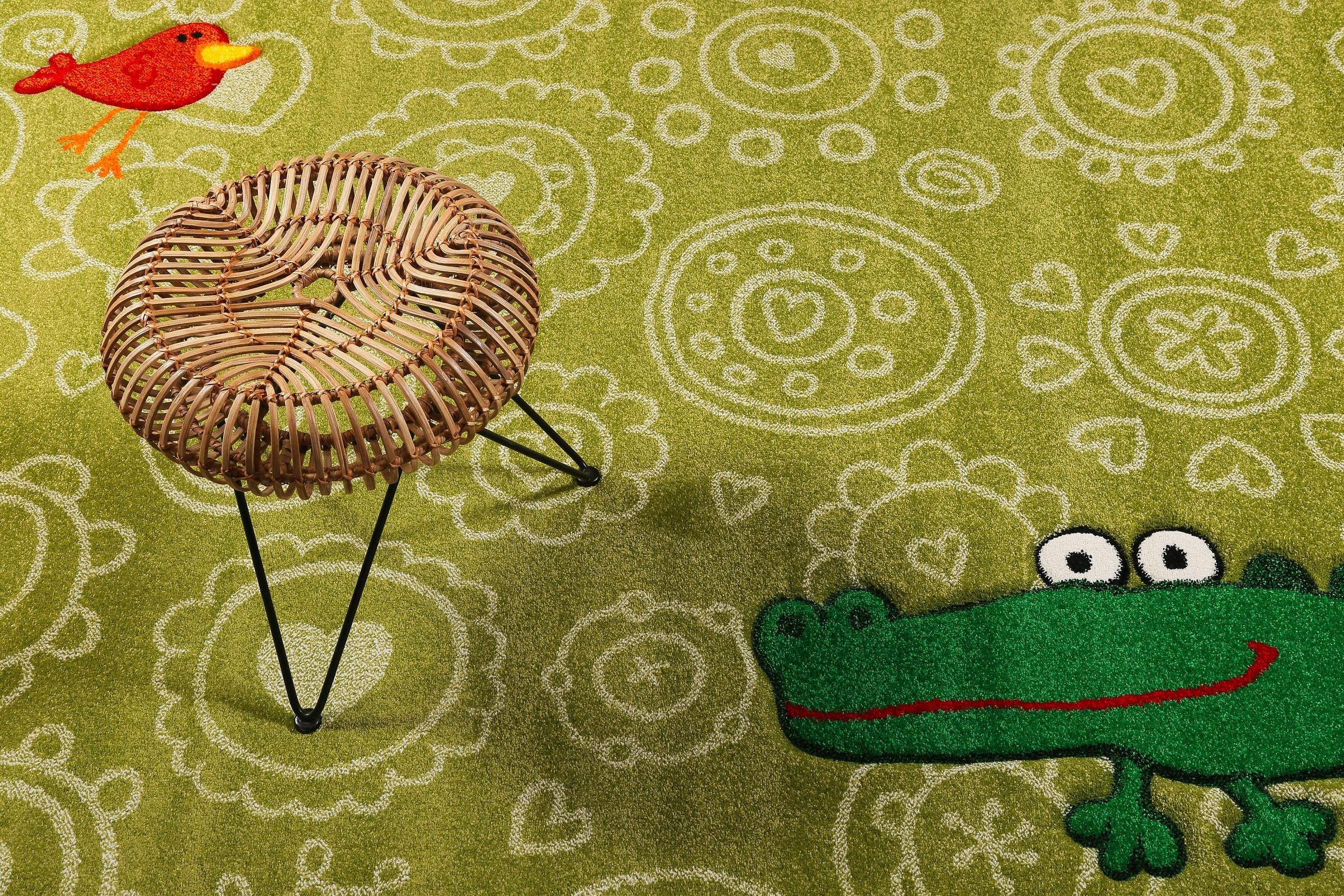 Kinderteppich Crocodile - Grün, Trend, Textil (80/150cm) - Sigikid