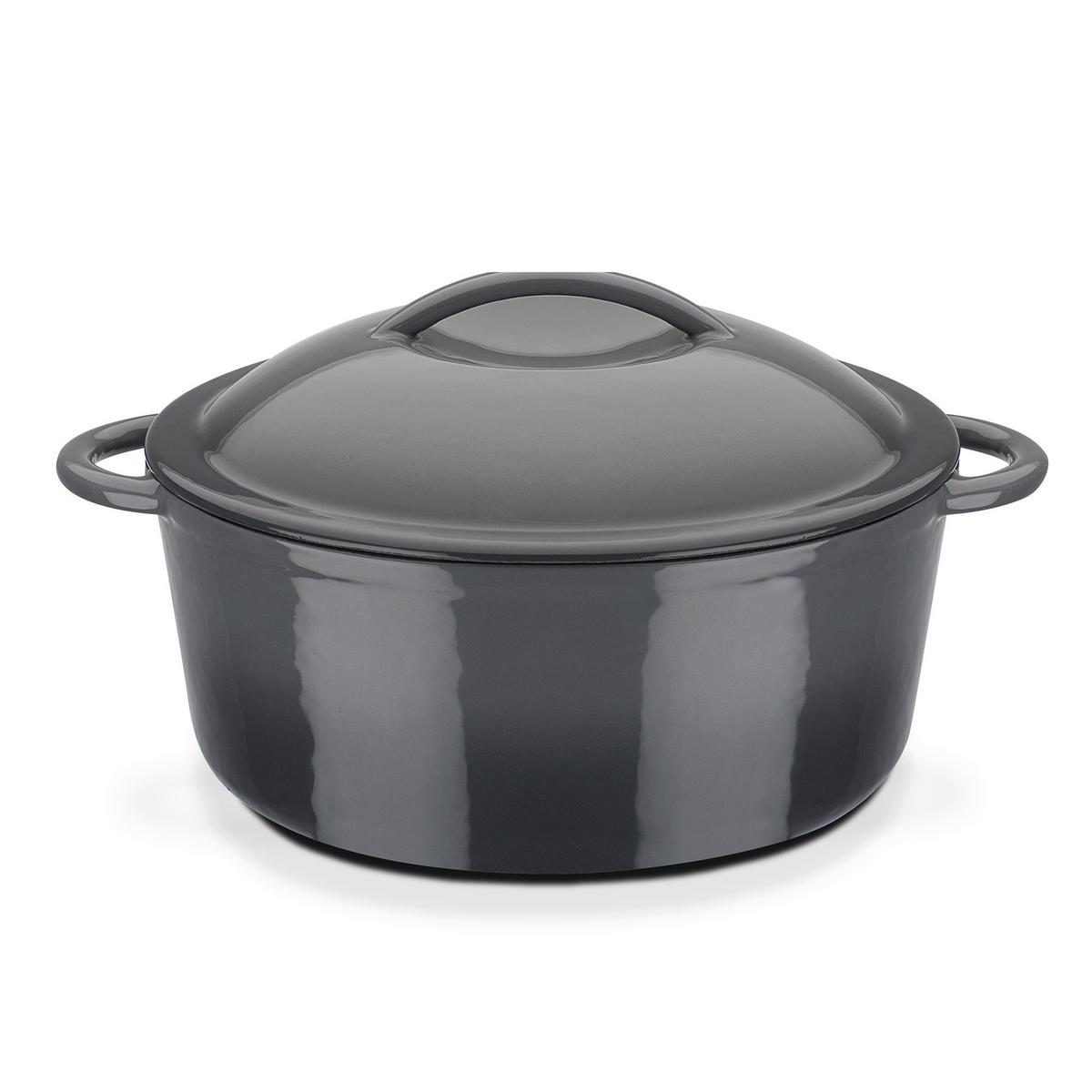 Gsw Kochtopf Grey Shadow Grau, D/h: 24x10cm - Grau, Basics, Metall (24/10cm) - GSW