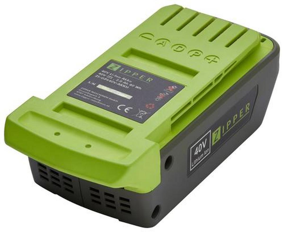 Gartengeräteset ZI-GPS40V 5-teilig Akku - Schwarz/Grün, MODERN, Metall - Zipper