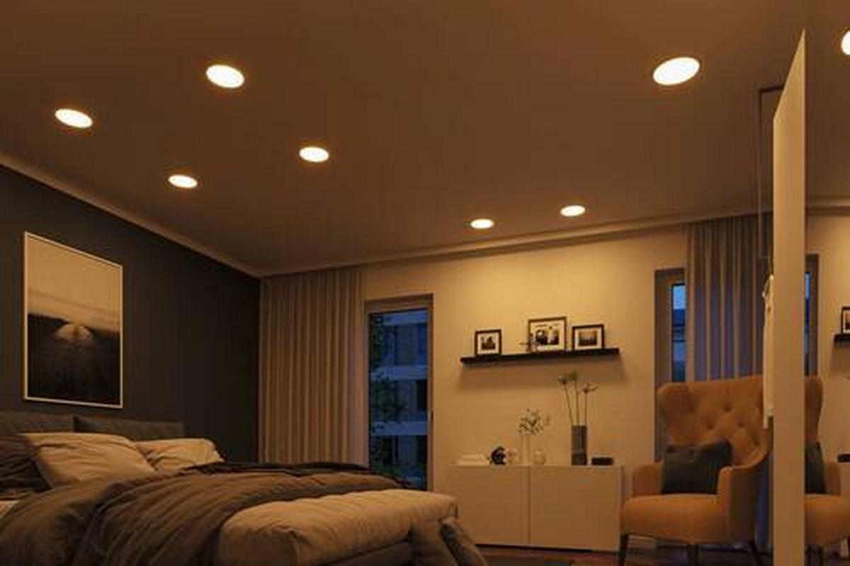 LED-Paneel Ø 17,5 cm Rund dimmbar - Chromfarben, Design, Kunststoff (17,5/1cm) - Paulmann