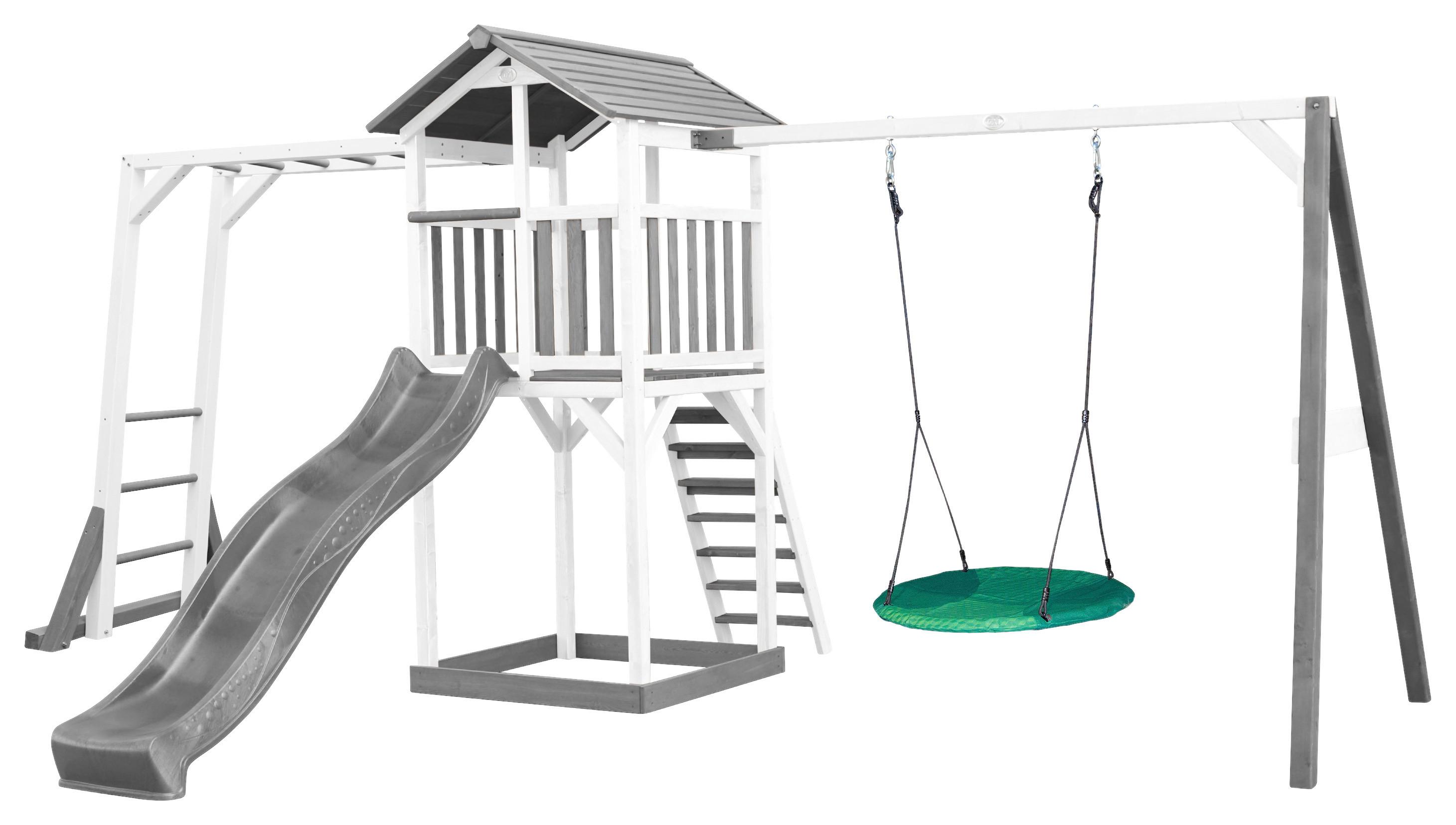 Spielturm A025.133.82 - Blau/Weiß, KONVENTIONELL, Holz (519/242/349cm) - Ambia Garden