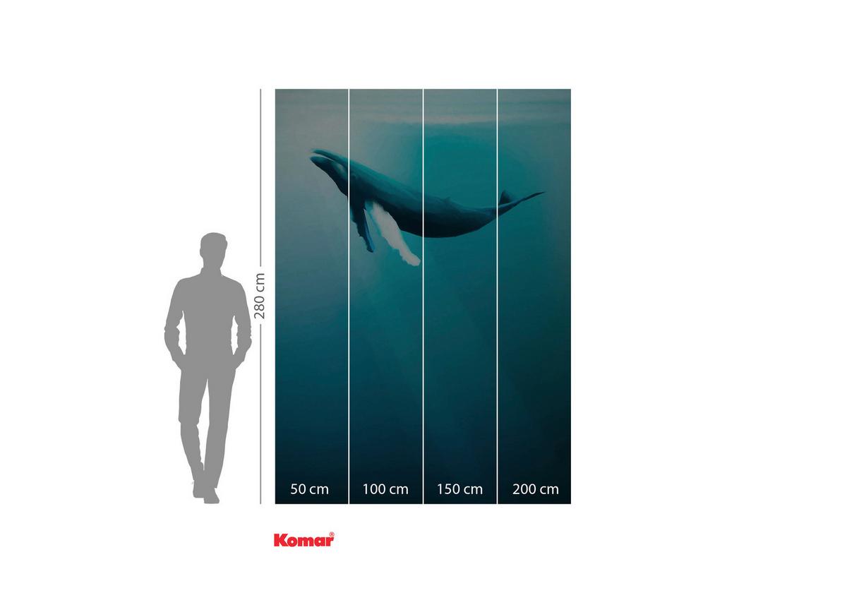 Fototapete Artsy Humpback Whale - Multicolor, Trend, Papier (200/280cm)