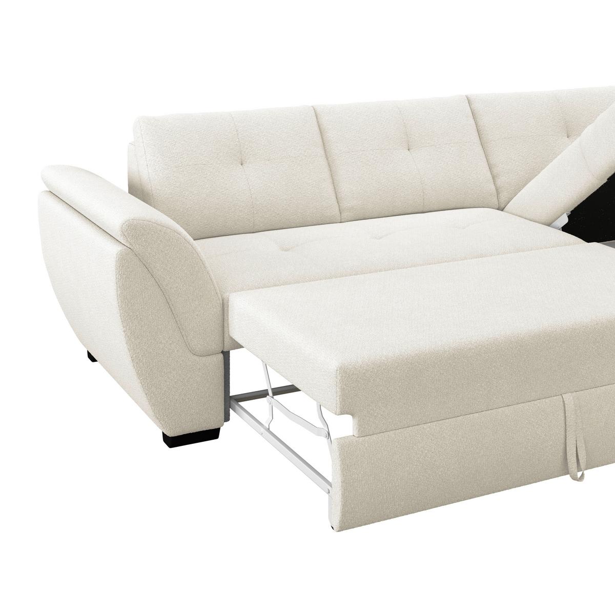 Rohová sedačka BERISSO, pravá, sivá tk. VINCI - čierna/sivá, Konventionell, textil (278/187cm) - Ondega