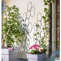 Rankgitter Circle Anthrazit - Anthrazit, Basics, Metall (35/115cm)