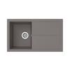 Spüle Cleveland Grau 86x21,4 cm - Grau, Basics, Glas/Kunststoff (86/21,4/50cm) - Respekta