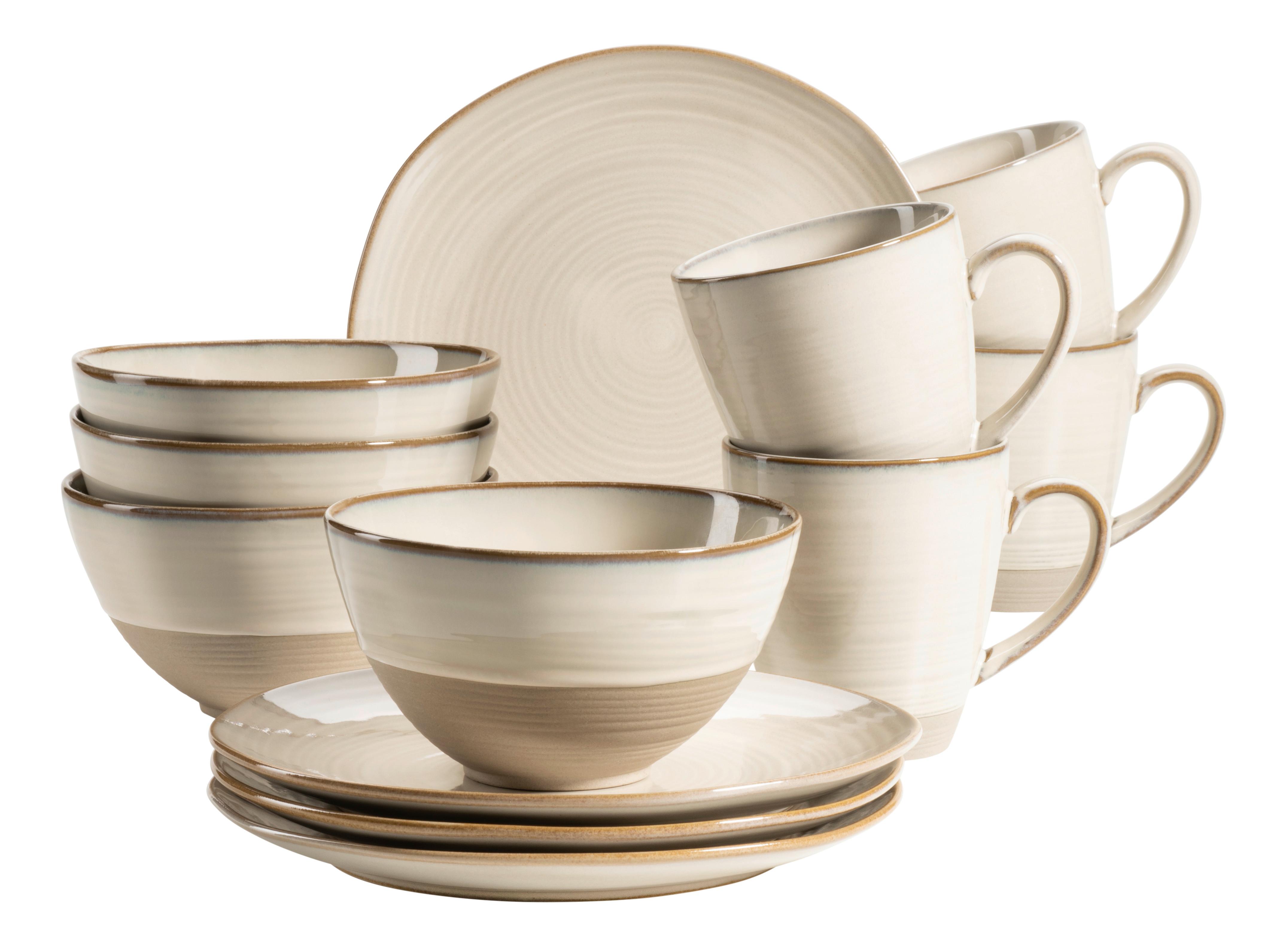 Frühstücksset Nottingham 12--Teilig. Beige - Beige, Basics, Keramik - Mäser