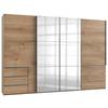 Schwebetürenschrank 350cm Level, Eiche Dekor - Eichefarben, MODERN, Holzwerkstoff (350/236/65cm) - MID.YOU