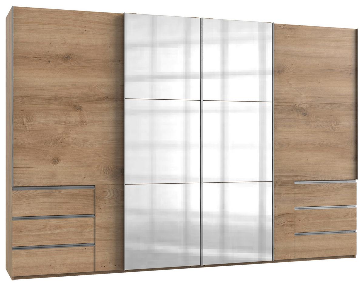 Schwebetürenschrank 350cm Level, Eiche Dekor - Eichefarben, MODERN, Holzwerkstoff (350/236/65cm) - MID.YOU