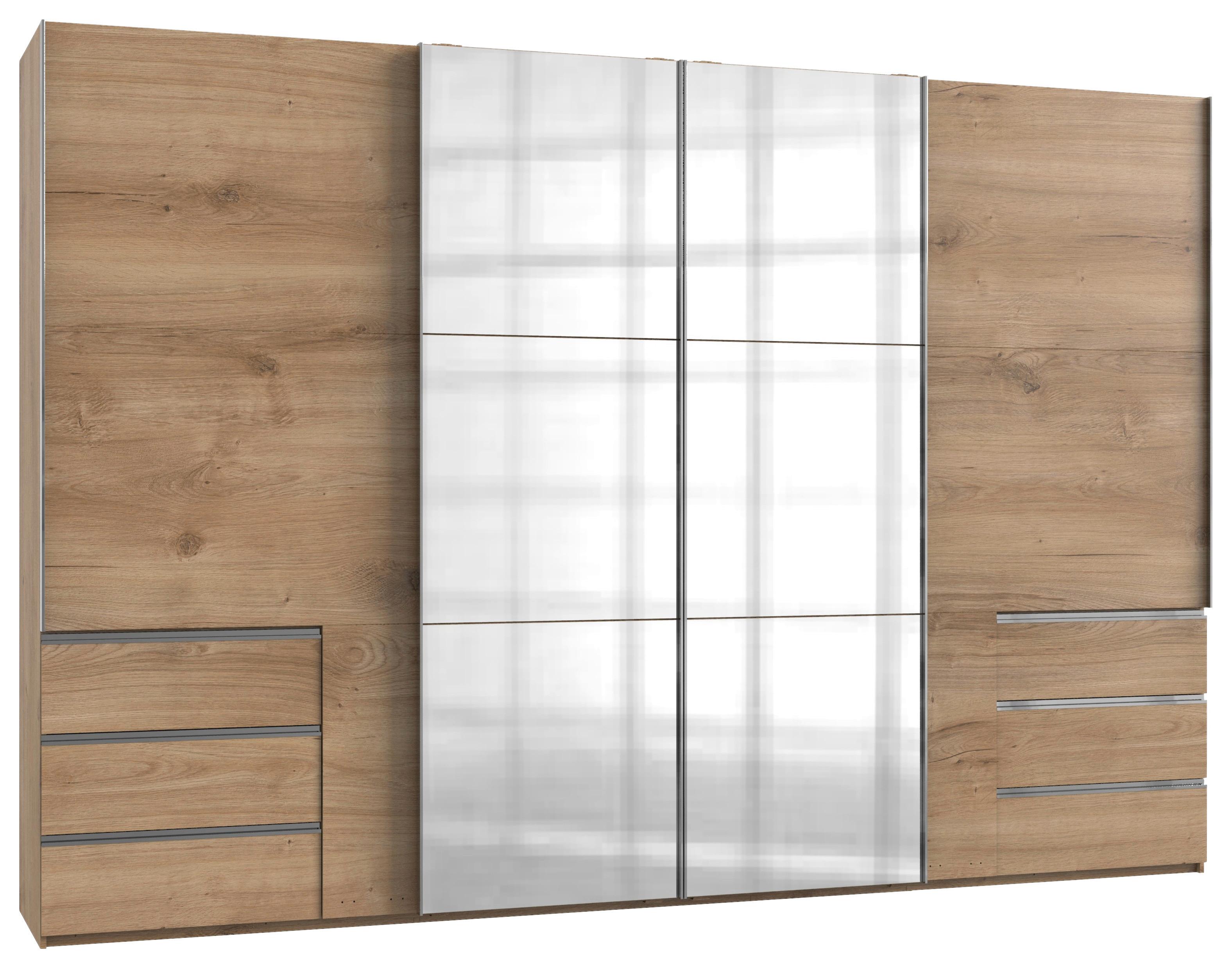 Schwebetürenschrank 350cm Level, Eiche Dekor