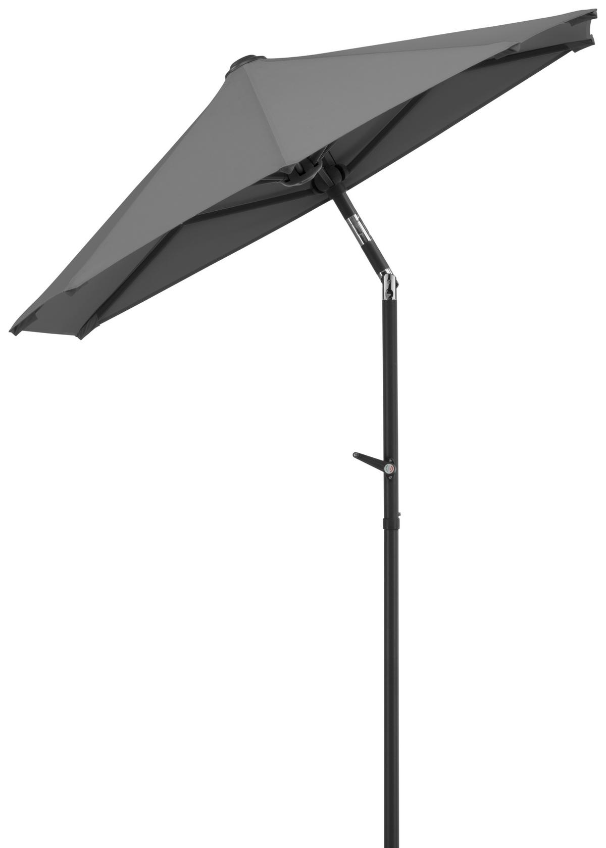 Ampelschirm Salerno Mezza BxHxT: 150x228x150 cm Anthrazit - Anthrazit, Basics, Textil/Metall (150/228/150cm) - Schneider