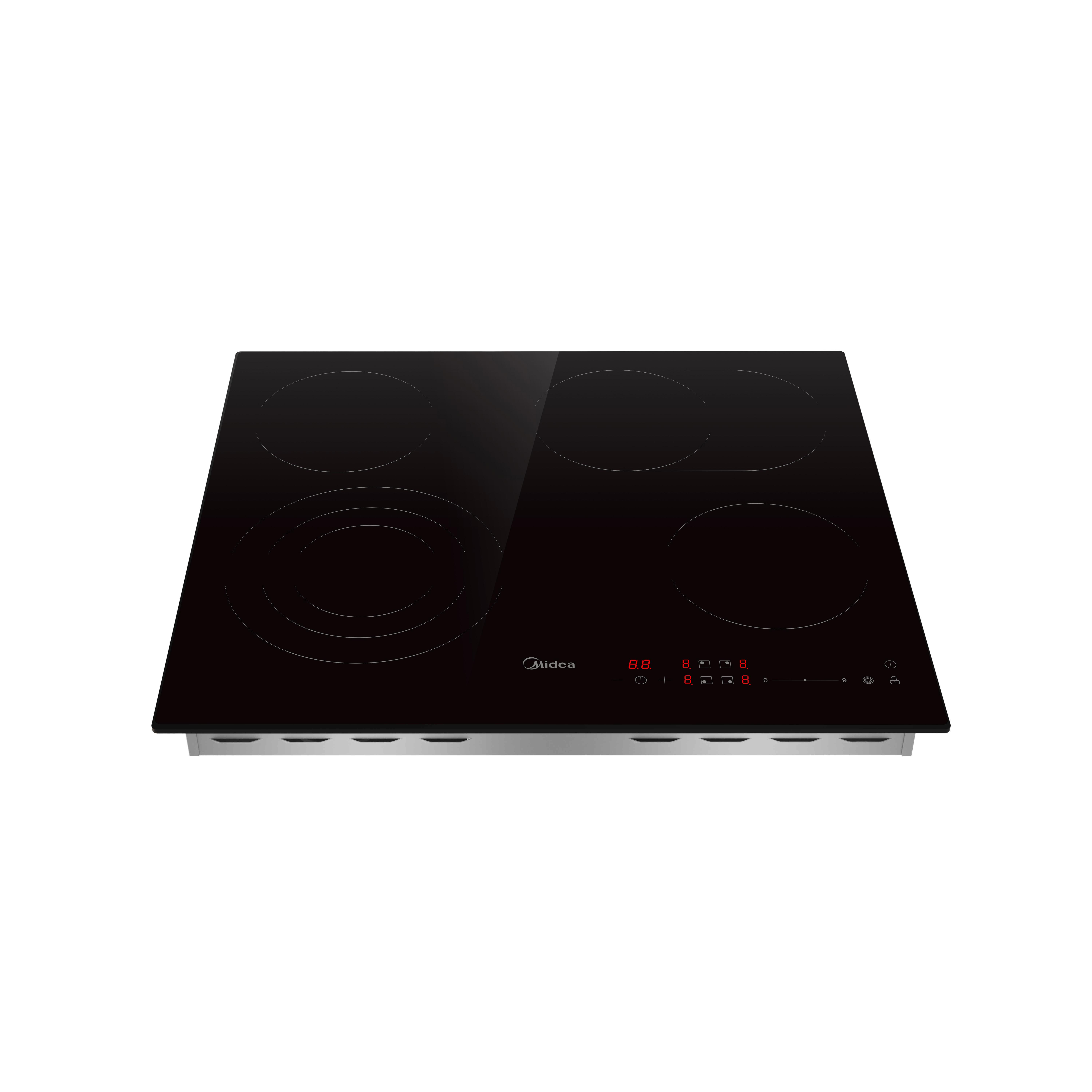 Glaskeramikkochfeld Mch731f218k0 - Schwarz, Basics, Glas/Metall (59/5,5/52cm) - Midea