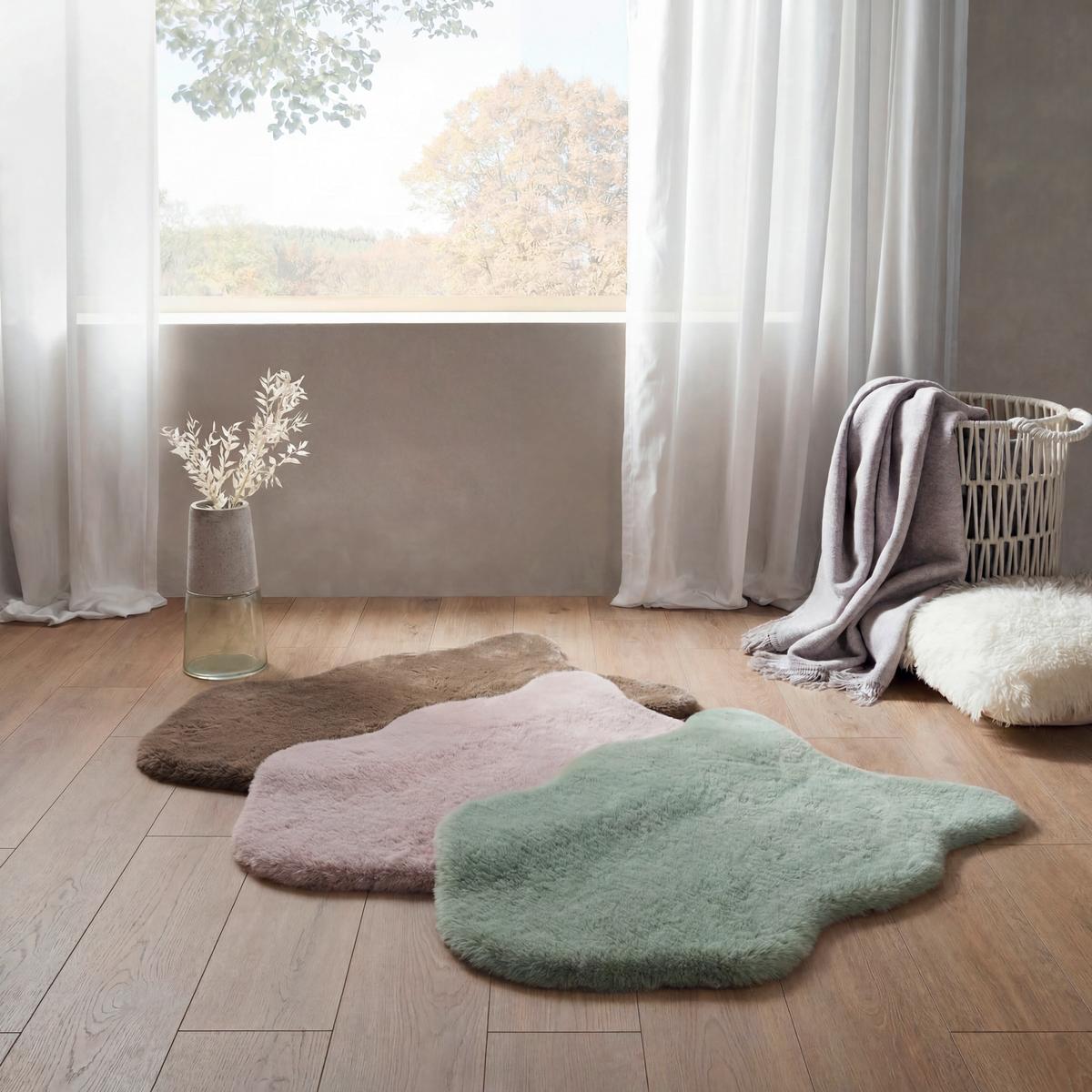 UMELÁ KOŽUŠINA rôzne farby - zelená/mokka, Romantik / Landhaus, textil/kožušina (90/60cm) - Modern Living