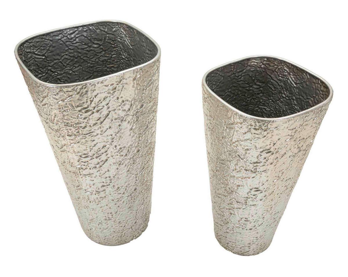 Vase Argelux Set 2 Pcs Silberfarben B: 41 cm - Silberfarben, Basics, Metall (41/80,5/41 cm)