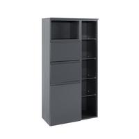 Midischrank Mit Soft-close Cardiff 65cm, Graphit Dekor - Graphitfarben, Design, Holzwerkstoff (65/130/35cm) - Held