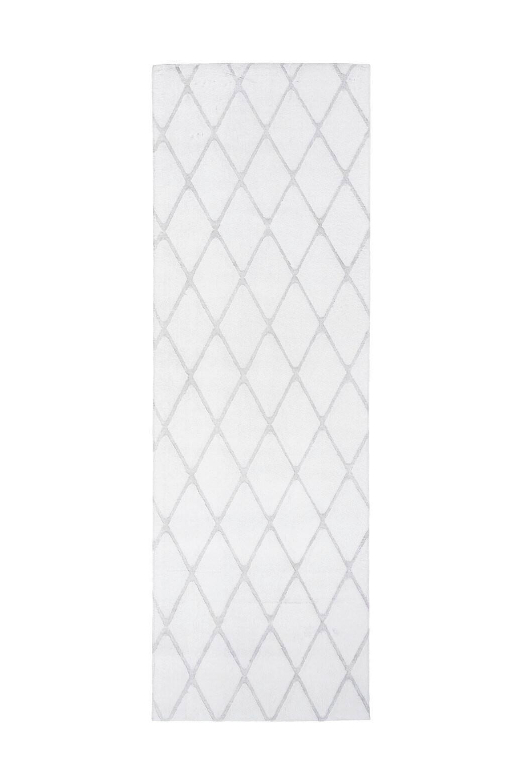 Teppich Grau, Weiß Vivica 225, BxL: 80x250 cm - Weiß/Grau, KONVENTIONELL, Textil (80/250cm)