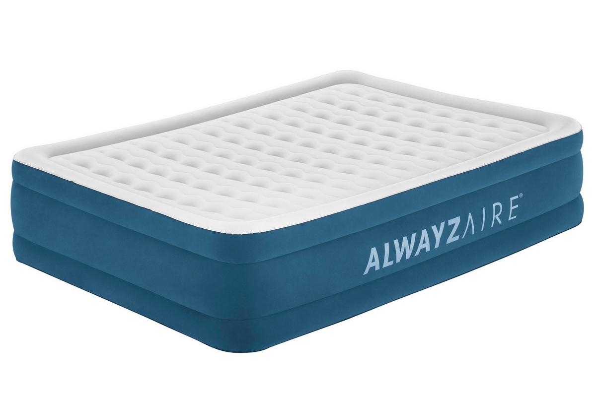 Luftbett Sara 203x152x46 Cm Bis 300kg, Inkl. Pumpe - Dunkelblau/Grau, KONVENTIONELL, Kunststoff/Metall (203/152/46cm) - Bestway