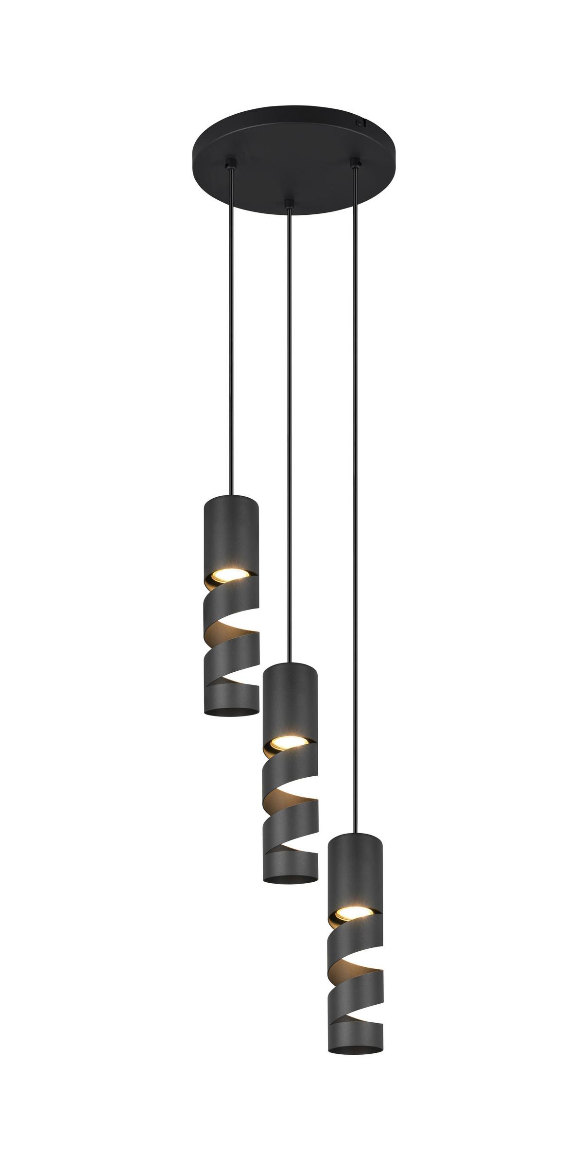 Hängeleuchte 364030332 Stream - Schwarz, Design, Metall (28/150cm) - Trio Leuchten